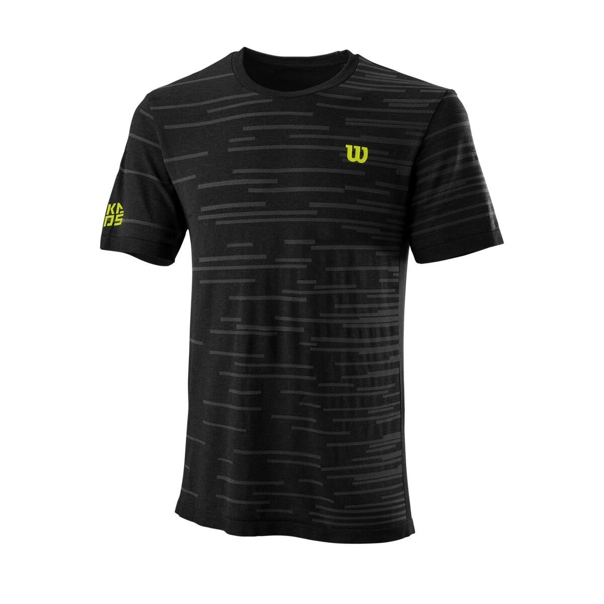 Wilson Kaos Rapide Seamless Crew T shirt Black p